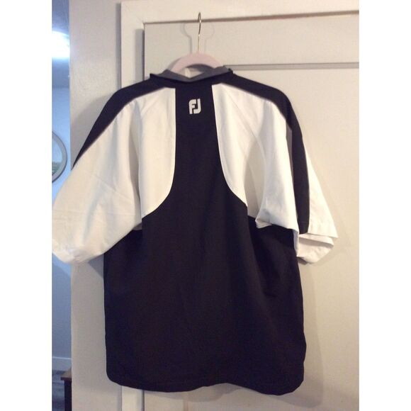 FootJoy Men's Short Sleeve partial Zip Golf windshirt jacket Medium M - Picture 2 of 4